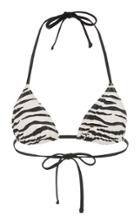 Tropic Of C Praia Zebra Print Bikini Top