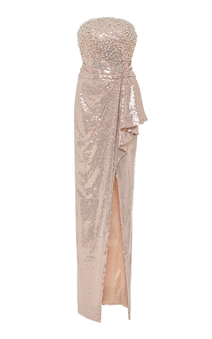 Moda Operandi Pamella Roland Strapless Sequin-detailed Gown Size: 2
