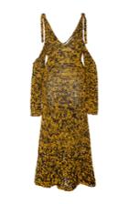 Rosetta Getty Hand Knit Off The Shoulder Dress
