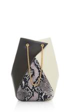 The Volon Mani Snake Effect Leather Bucket Bag