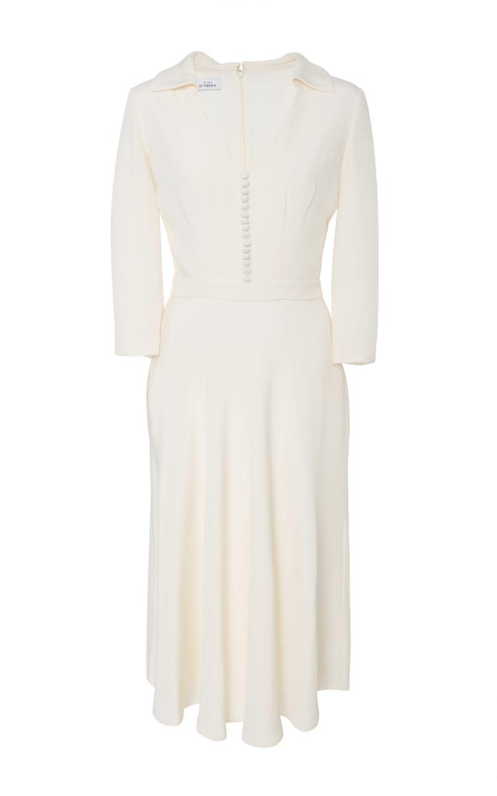 Maison Di Prima Diana Button Detail Midi Dress