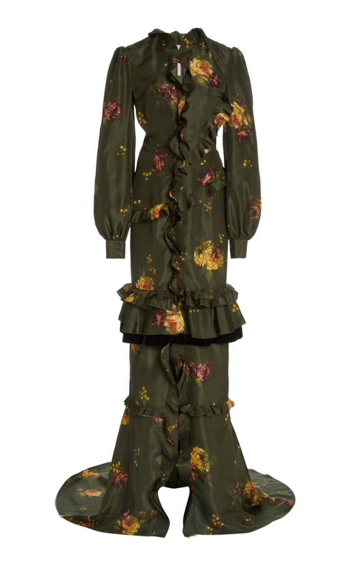 Moda Operandi Brock Collection Rossie Floral Silk Dress