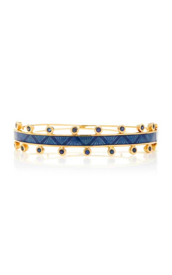 M.spalten Chroma 18k Gold, Sapphire And Enamel Bracelet