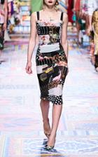 Moda Operandi Dolce & Gabbana Patchwork-printed Chiffon Dress