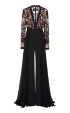 Moda Operandi Zuhair Murad Floral Sequin Embellished Jumpsuit Size: 32