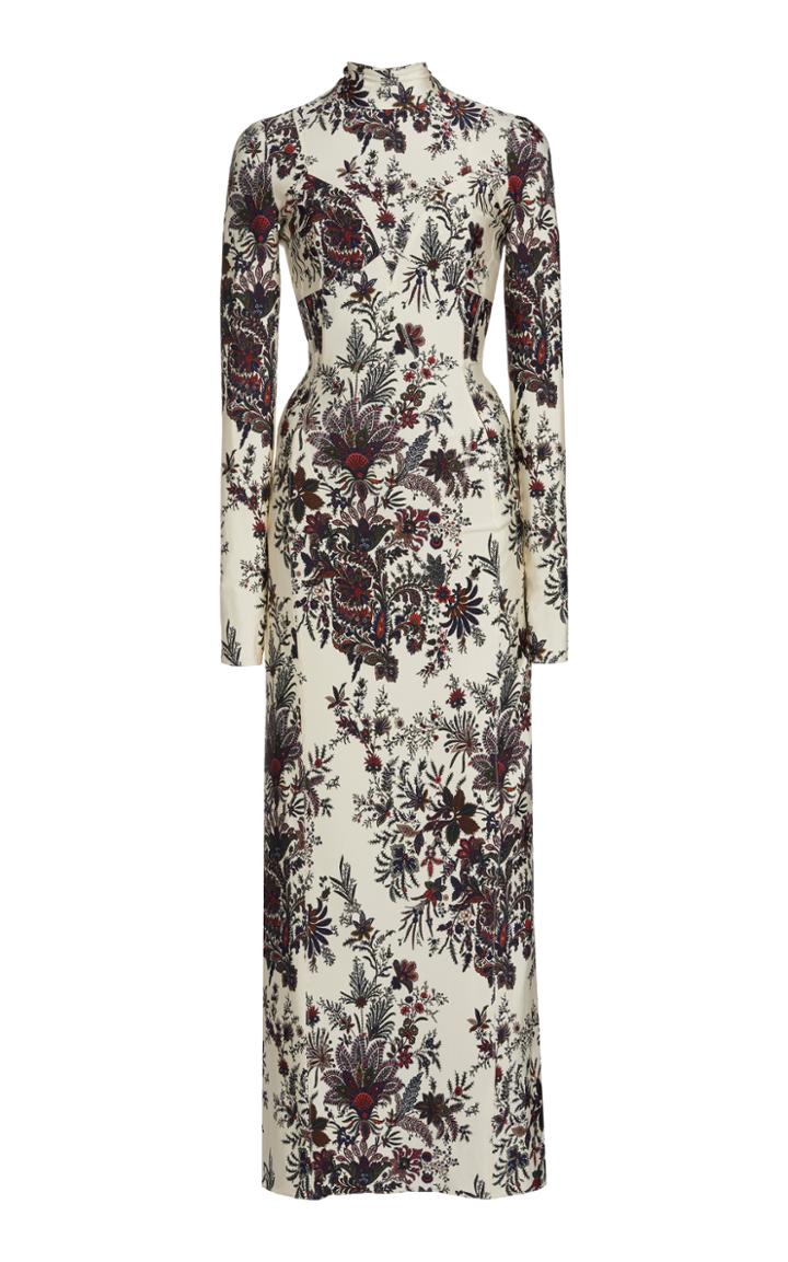 Paco Rabanne Floral-print Stretch-jersey Maxi Dress