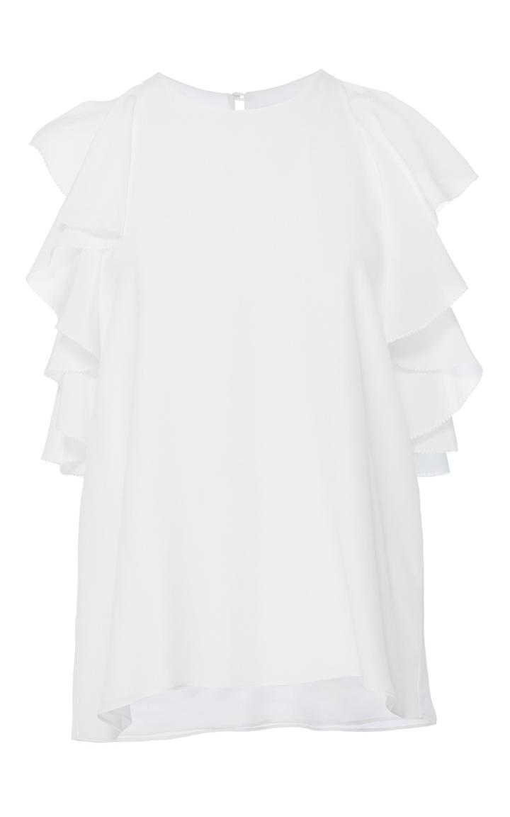 Alexis Lachlan Ruffle-sleeve Silk Blouse