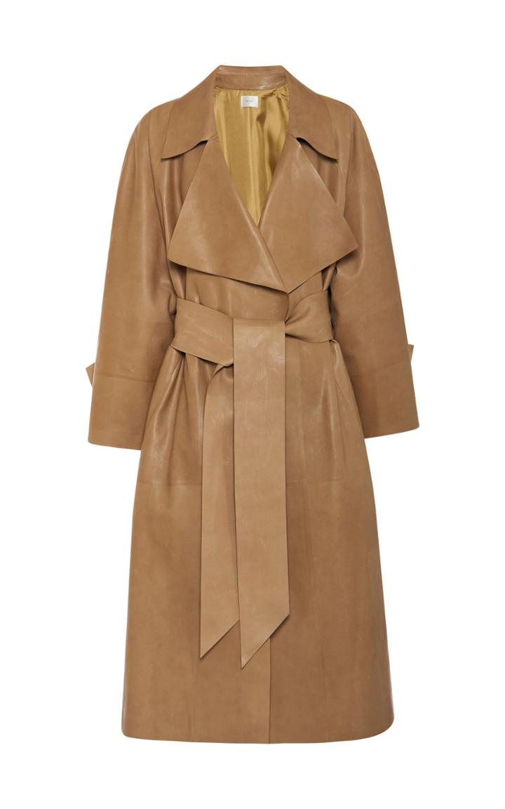 Moda Operandi The Row Au Belted Leather Wrap Coat