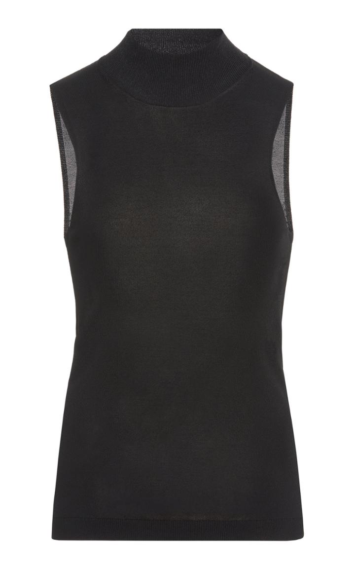 Co Sleeveless Mock Neck Sweater