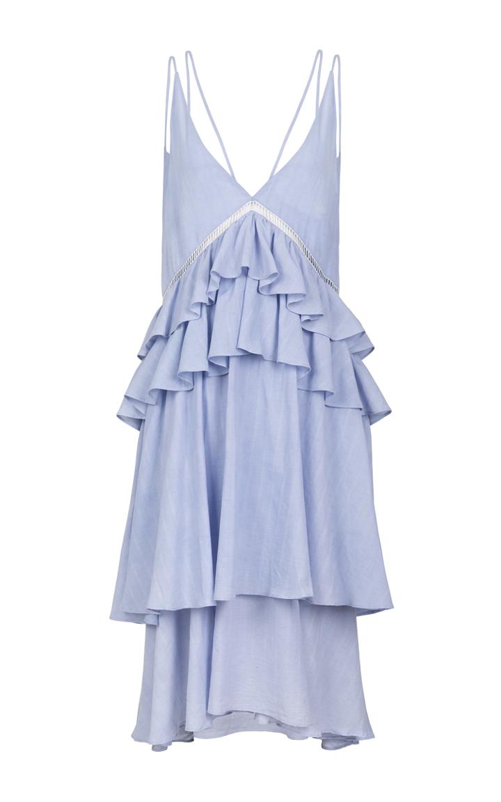 Lala Berlin Casper Ruffle Midi Dress
