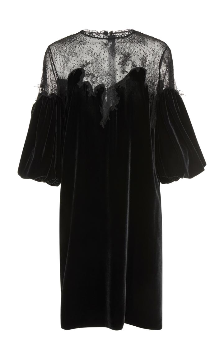 Costarellos Illusion Yoke Short Dress