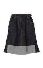 Dice Kayek Cotton Denim A-line Skirt