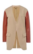 Moda Operandi Salvatore Ferragamo Two-tone Cotton-wool Jacket Size: 38