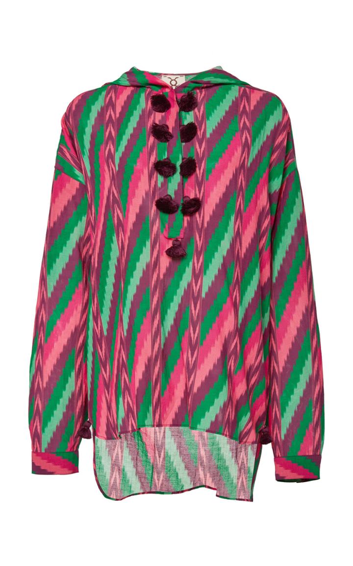 Figue Ciara Tassel-detailed Cotton-blend Hooded Sweater