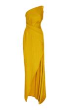 Moda Operandi Brandon Maxwell Front-slit Draped Piqu Gown Size: 0