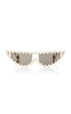 Gucci Faux Pearl-embellished Cat-eye Sunglasses