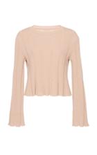 Alberta Ferretti Ribbed Knit Cotton Top