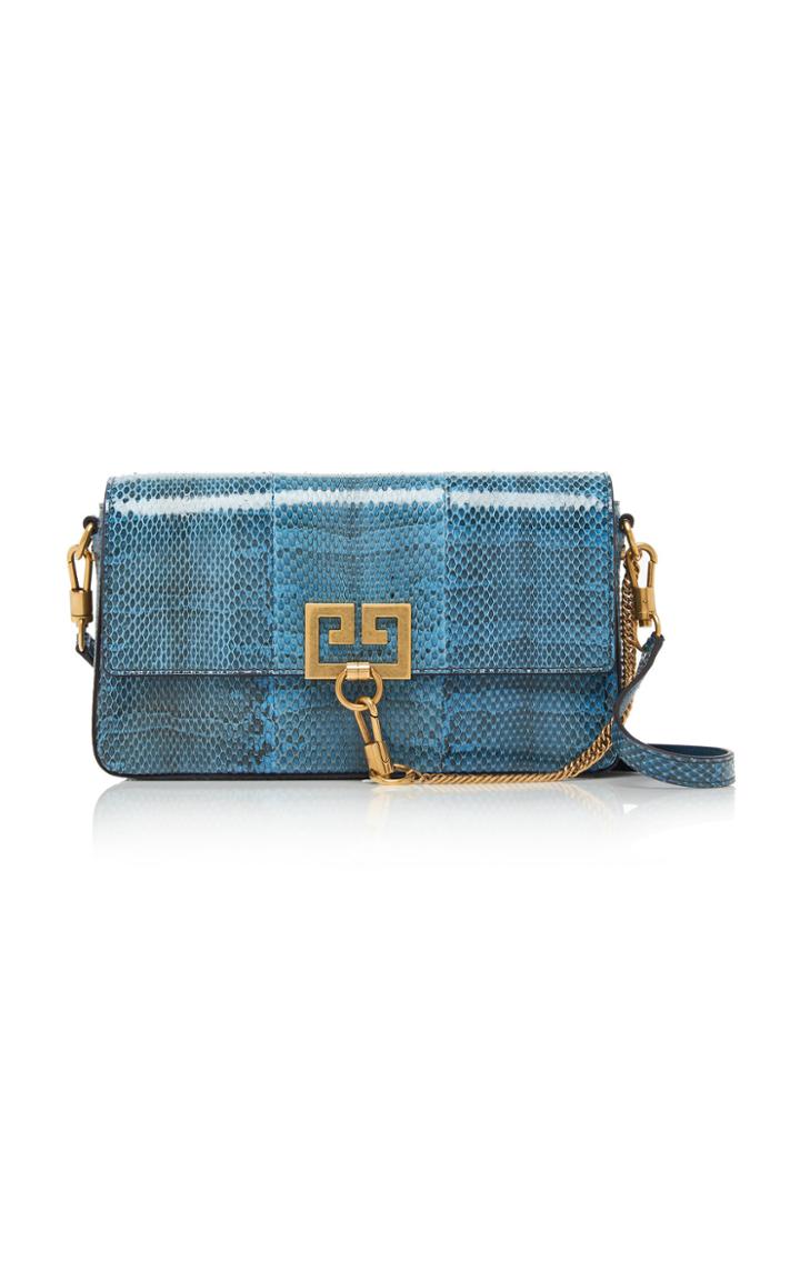 Givenchy Snake-effect Leather Shoulder Bag