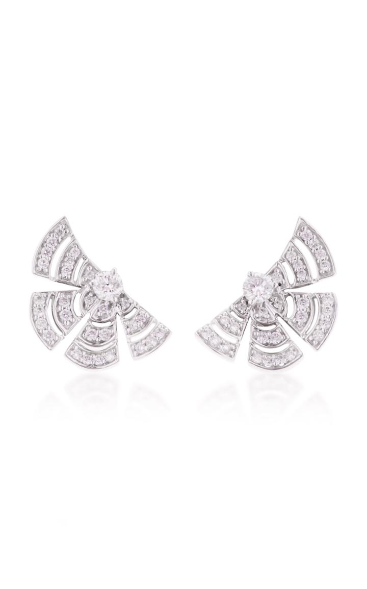 Hueb Labyrinth 18k White Gold And Diamond Studs