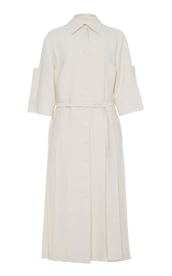 Jil Sander Lourdes Collared Crepe Dress