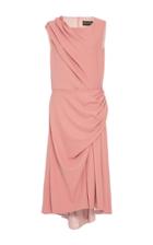Christian Siriano Asymmetrical Draped Midi Dress