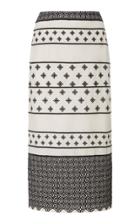 Johanna Ortiz Spellbinding Embroidered Cotton Voile Midi Skirt
