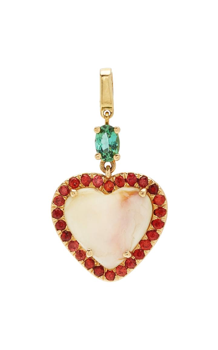Moda Operandi Guita M 18k Yellow Gold Opal Heart Charm