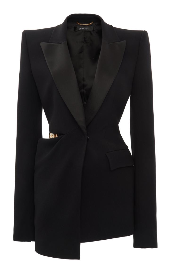 Moda Operandi Versace Cutout Crepe Blazer