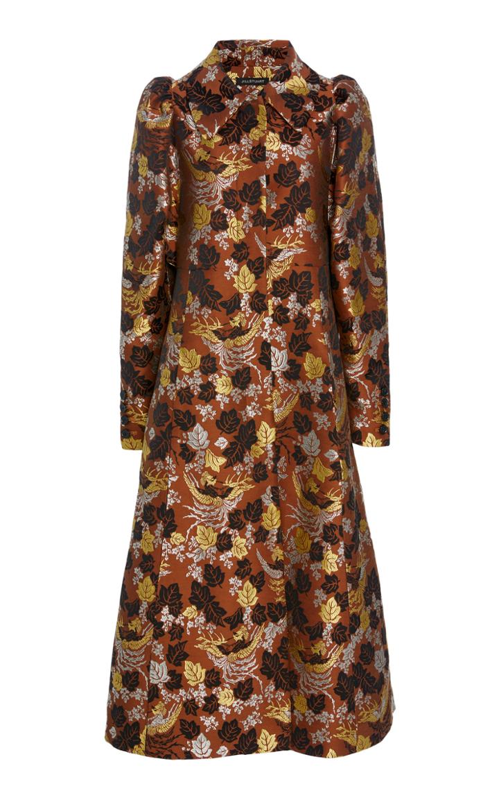 Jill Stuart Ines Jacquard Long Coat
