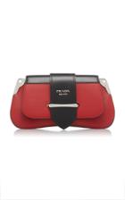 Prada Textured Top Handle Bag With Buckle