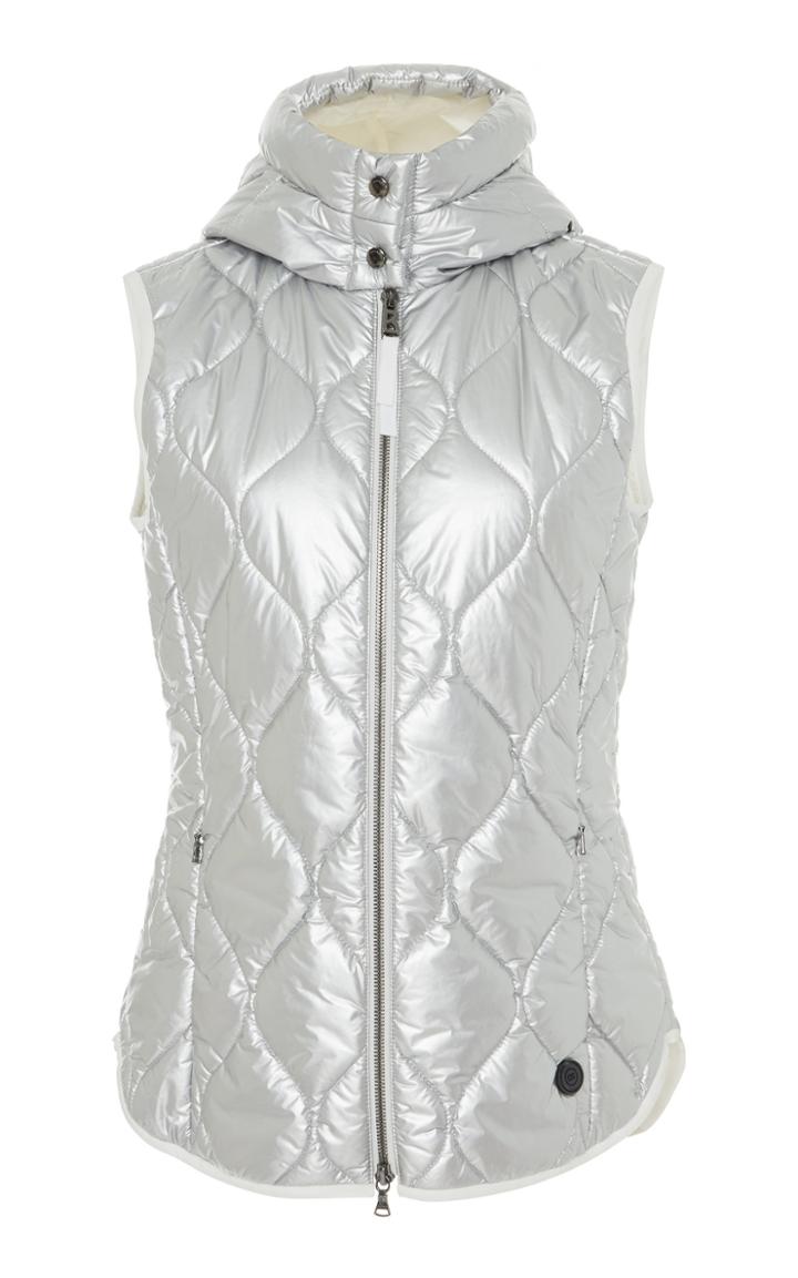 Bogner X White Cube Gigi Metallic Quilted-shell Hooded Vest