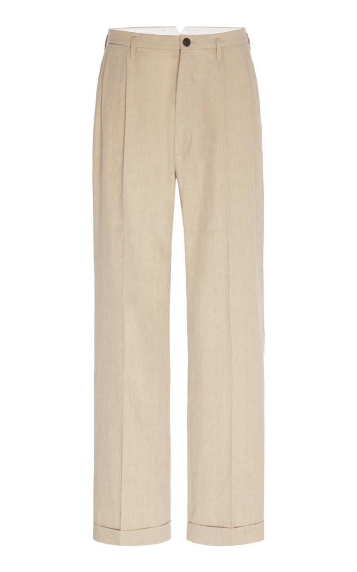 Maison Margiela Cotton-blend Straight-leg Pants