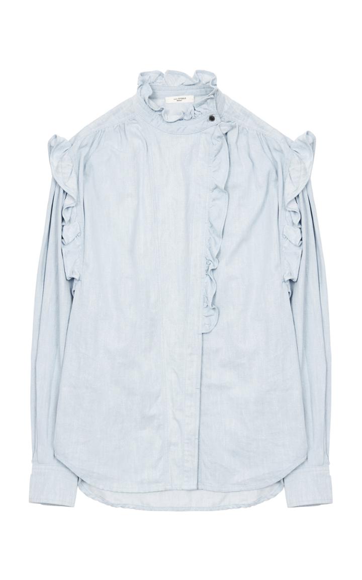 Isabel Marant Toile Gossia Ruffled Cotton-voile Shirt
