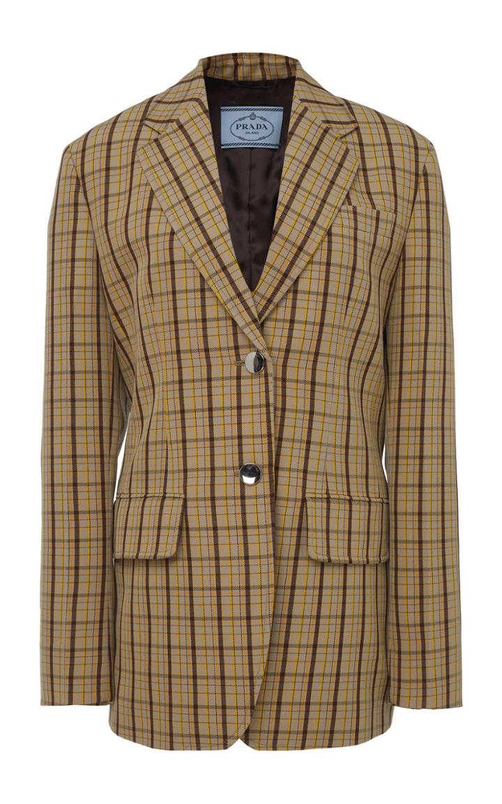 Prada Checked Wool Blazer Size: 40