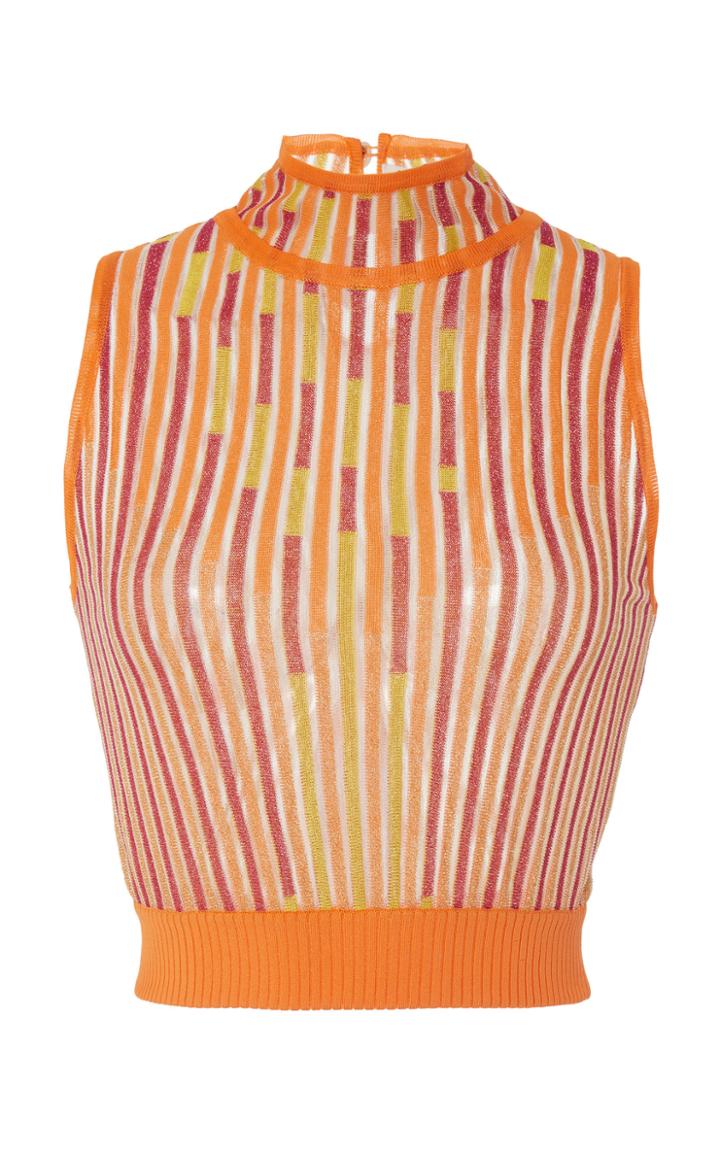 Moda Operandi Peter Pilotto Jaquard-knit Lurex Cropped Top Size: Xs