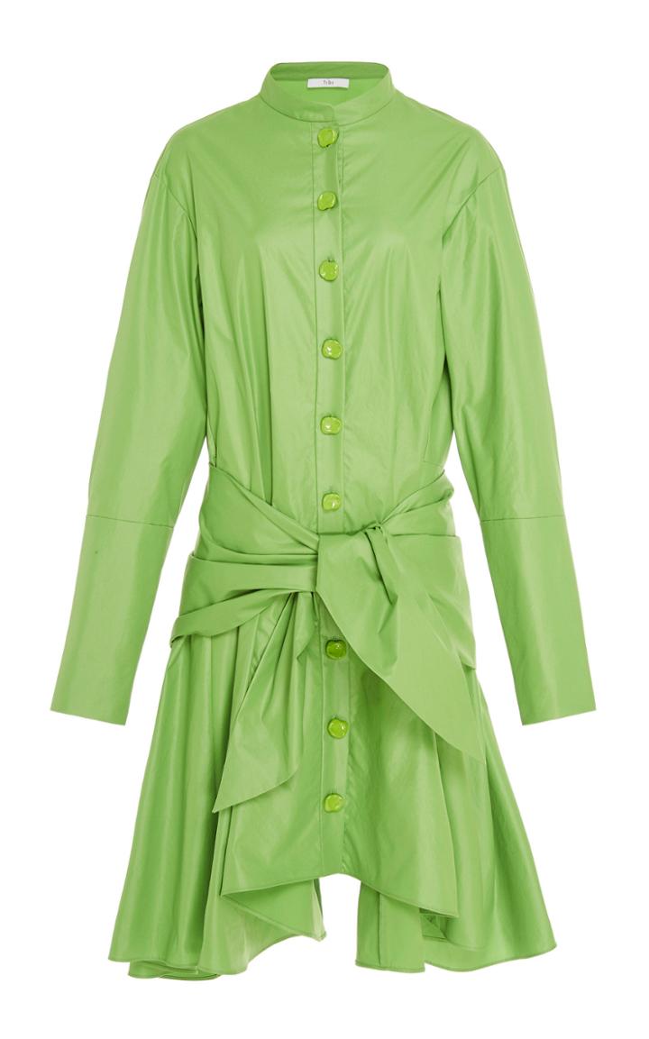 Tibi Mini Taffeta Shirt Dress