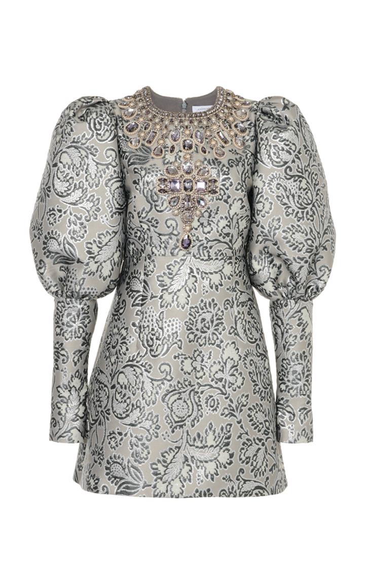 Moda Operandi Andrew Gn Crystal-embellished Brocade Mini Dress