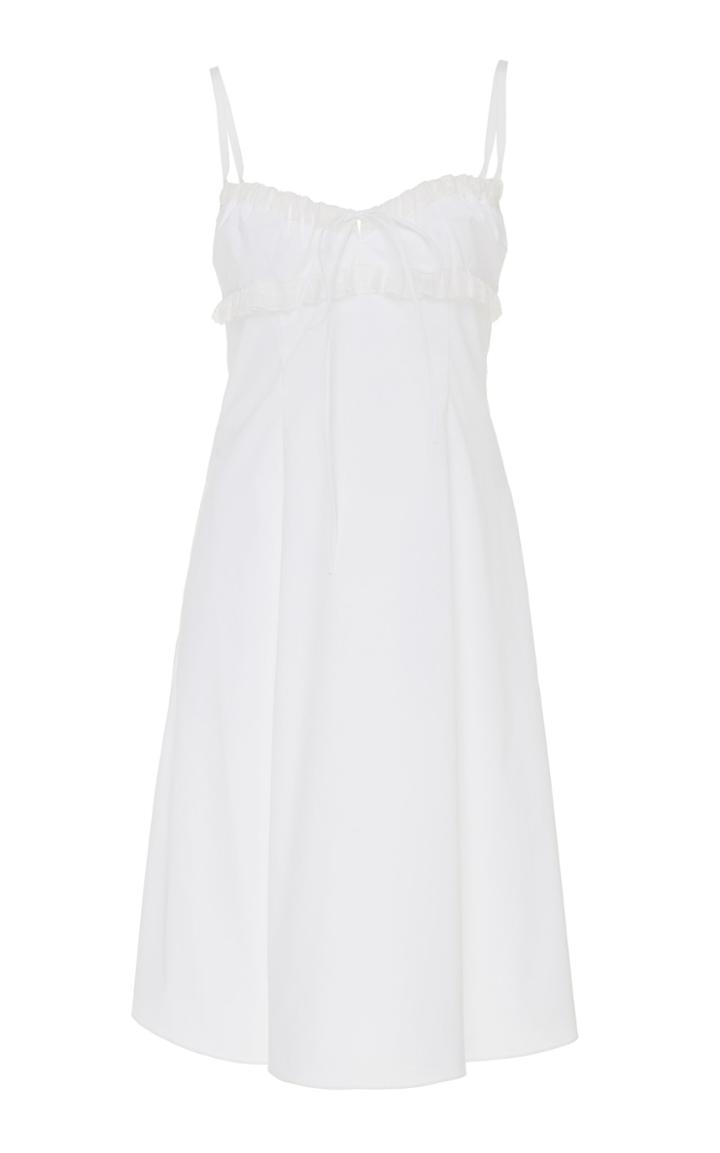 Brock Collection Ruffle-trimmed Cotton-blend Midi Dress