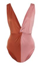 Oye Swimwear Melis Knot Front Swimsuit