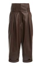 Moda Operandi Balmain Pleated Leather Pants