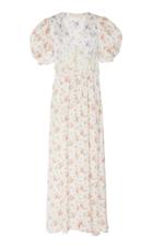 Loveshackfancy Stacy Floral-print Silk Maxi Dress