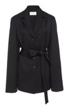 The Row Mel Belted Wool-crepe Blazer