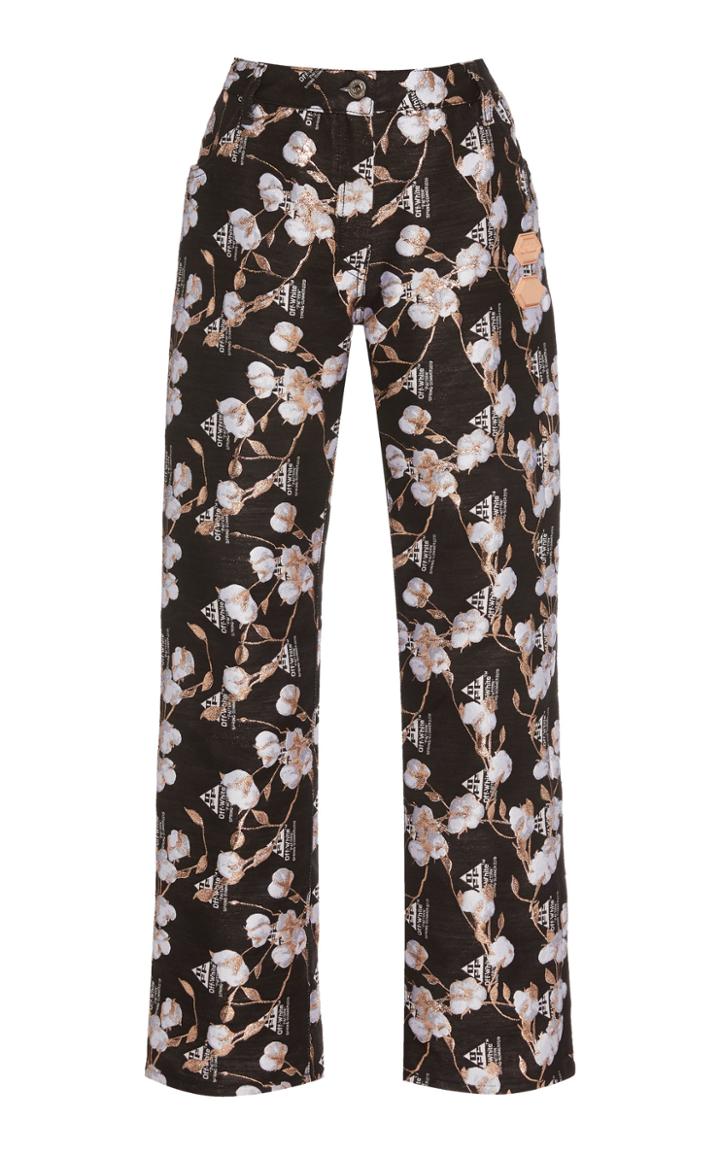 Off-white C/o Virgil Abloh Jacquard Cropped Straight-leg Pants