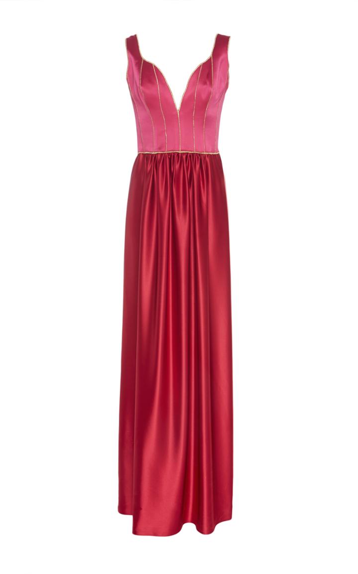 Sandra Mansour Bianca Satin Gown