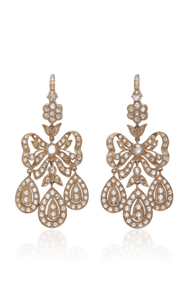 Nam Cho White Diamond Girandole Earrings