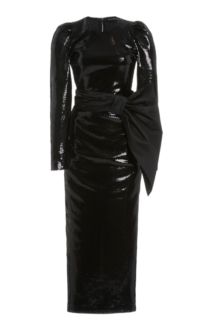 Moda Operandi Kalmanovich Bow-detailed Sequined Midi Dress