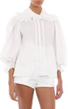 Moda Operandi Philosophy Di Lorenzo Serafini Ruffle-trimmed Poplin Blouse