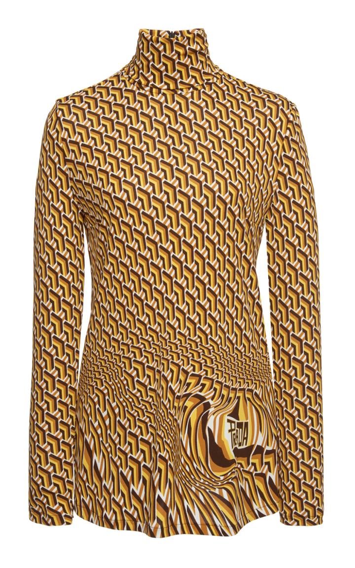 Prada Printed Turtleneck