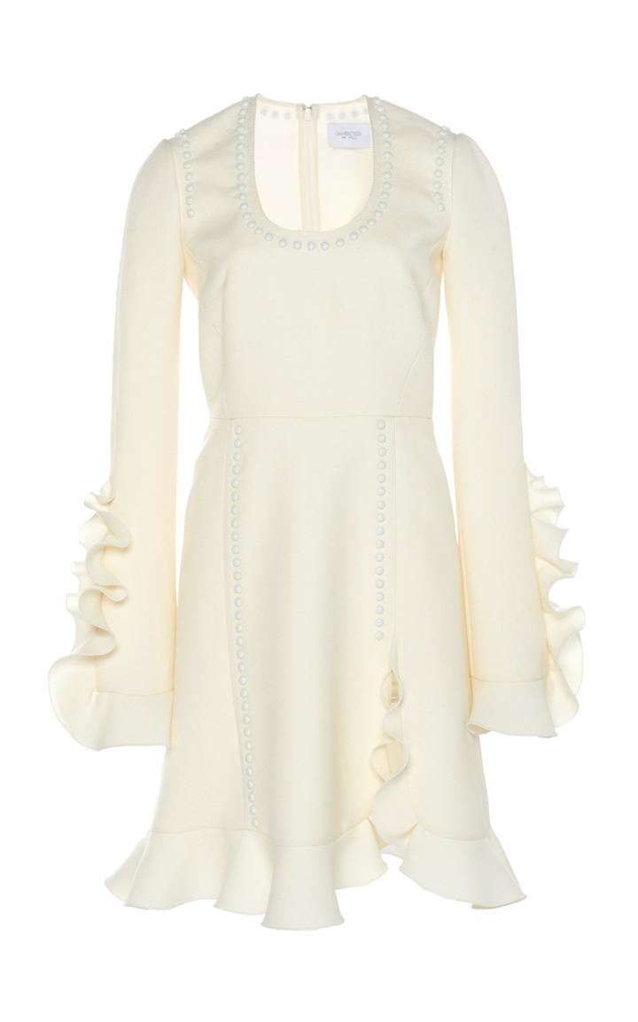 Giambattista Valli Wool Long Sleeve Dress