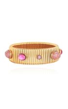 Gas Bijoux Strada 24k Gold-plated Brass And Glass Cabochon Bracelet